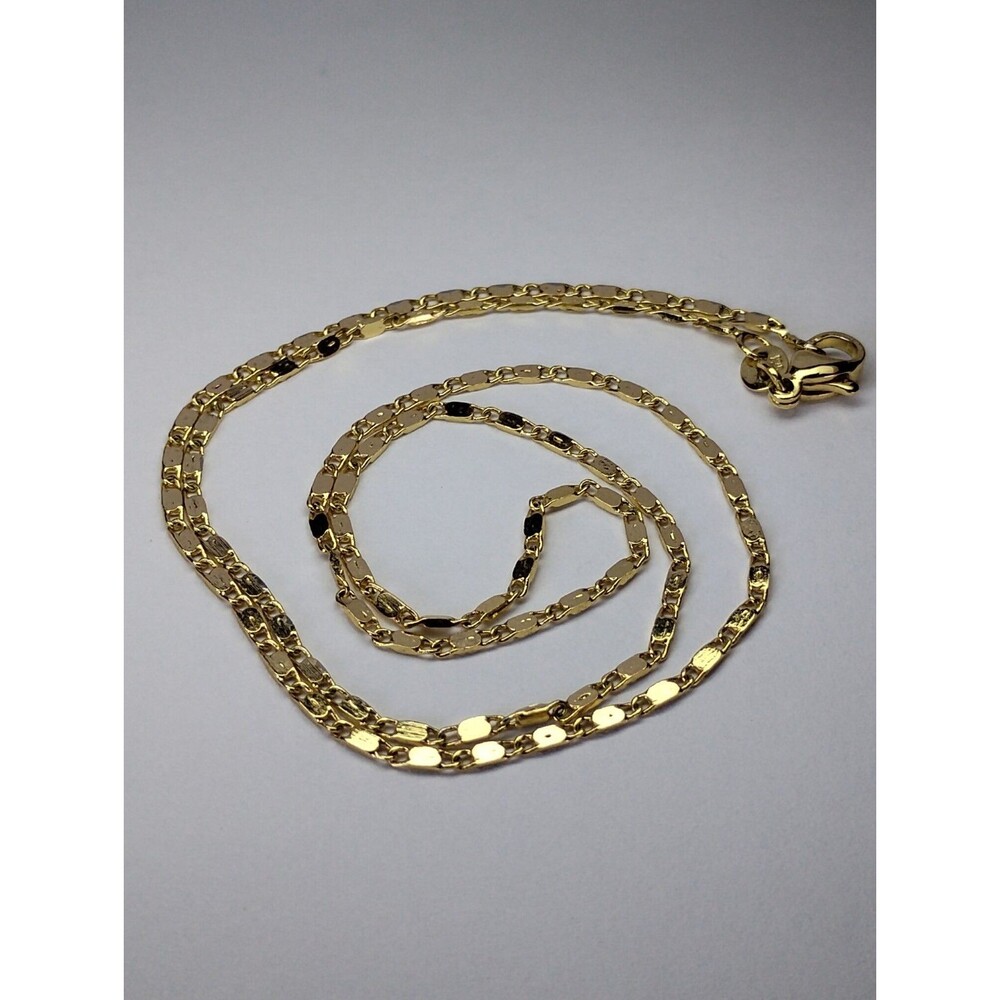 Gold-Plated 925 Sterling Silver 18-Inch Chain Valentino Link